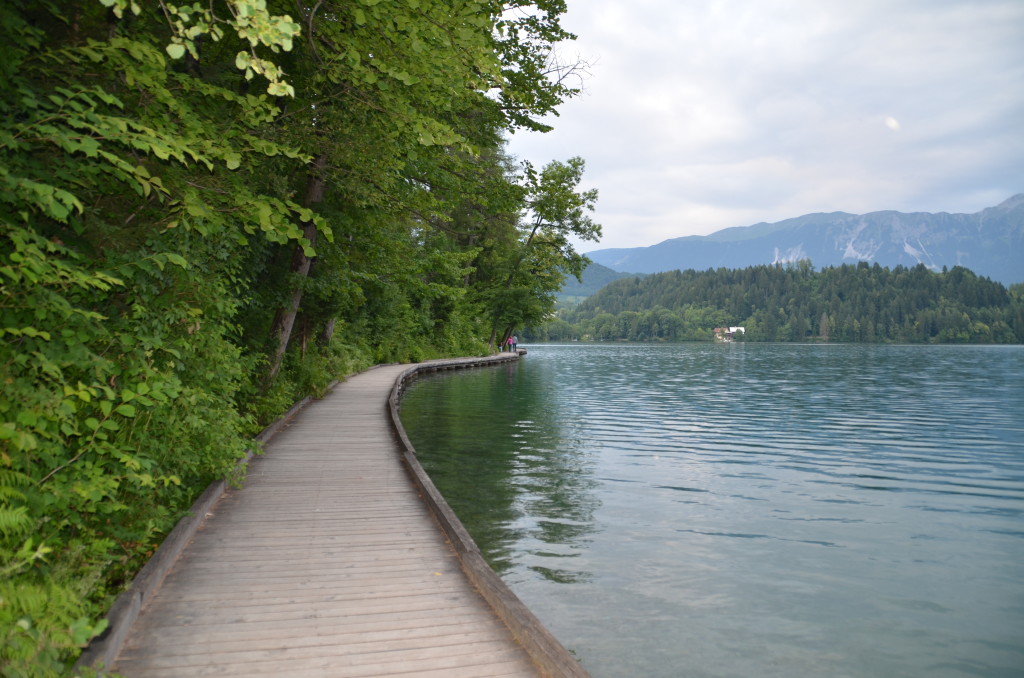Part of the 3.5 mile walking path around Lake Bled