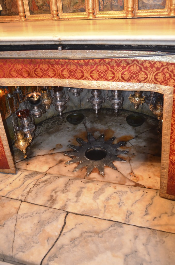 Proposed spot where Jesus was born inside the Church of Nativity